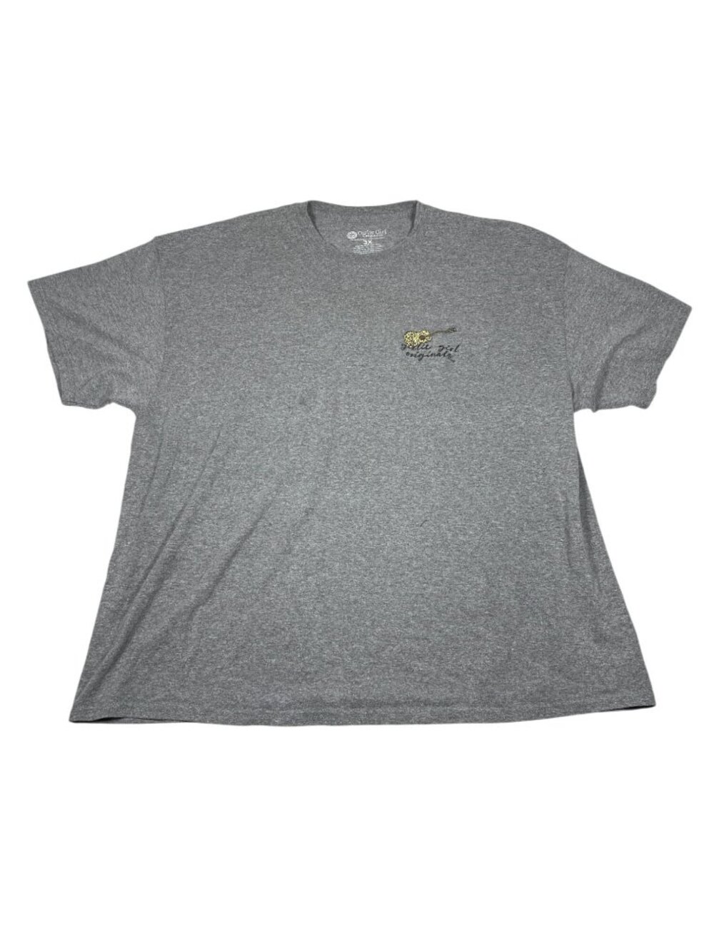 Girlie Girl Originals Gray T-Shirt 3X Willie Haggard Graphic Casual Cotton Blend